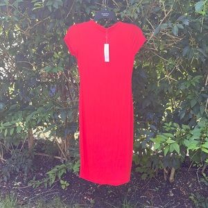 NWT bodycon Fitted Red T shirt dress